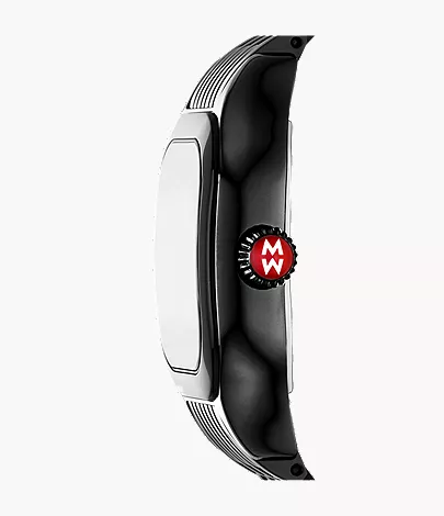 Michele Meggie Three-Hand Black Stainless Steel Watch - Image 3