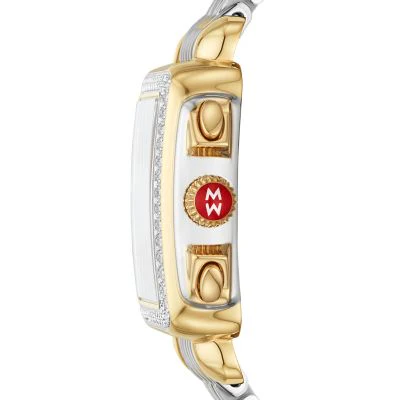 MICHELE Watches Deco Two-Tone 18k Gold-Plated Diamond Watch (33mm) - Image 2