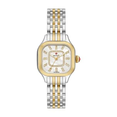 MICHELE Watches Meggie Two-Toned 18k Gold-Plated Diamond Dial Watch (29mm)