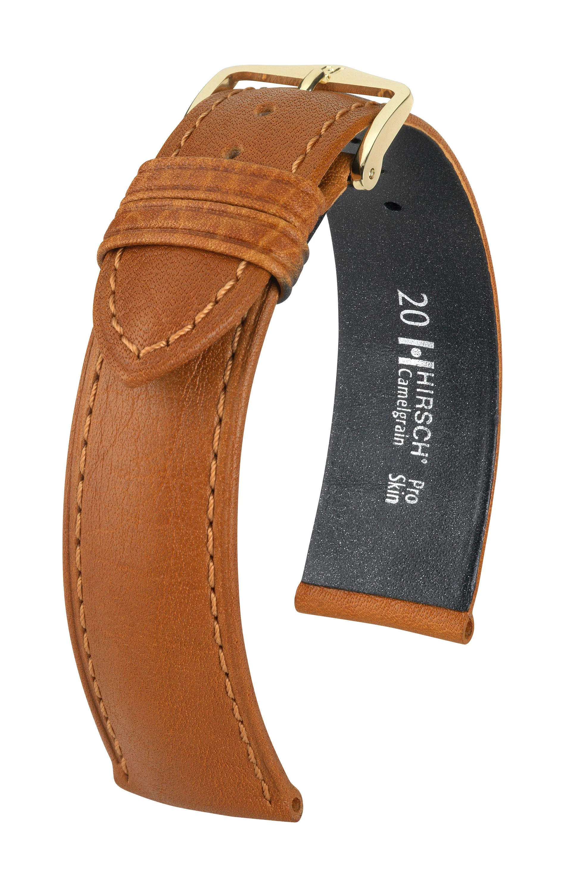 Open End HIRSCH CAMELGRAIN Pro Skin Watch Strap 1020 09 OE - Image 2