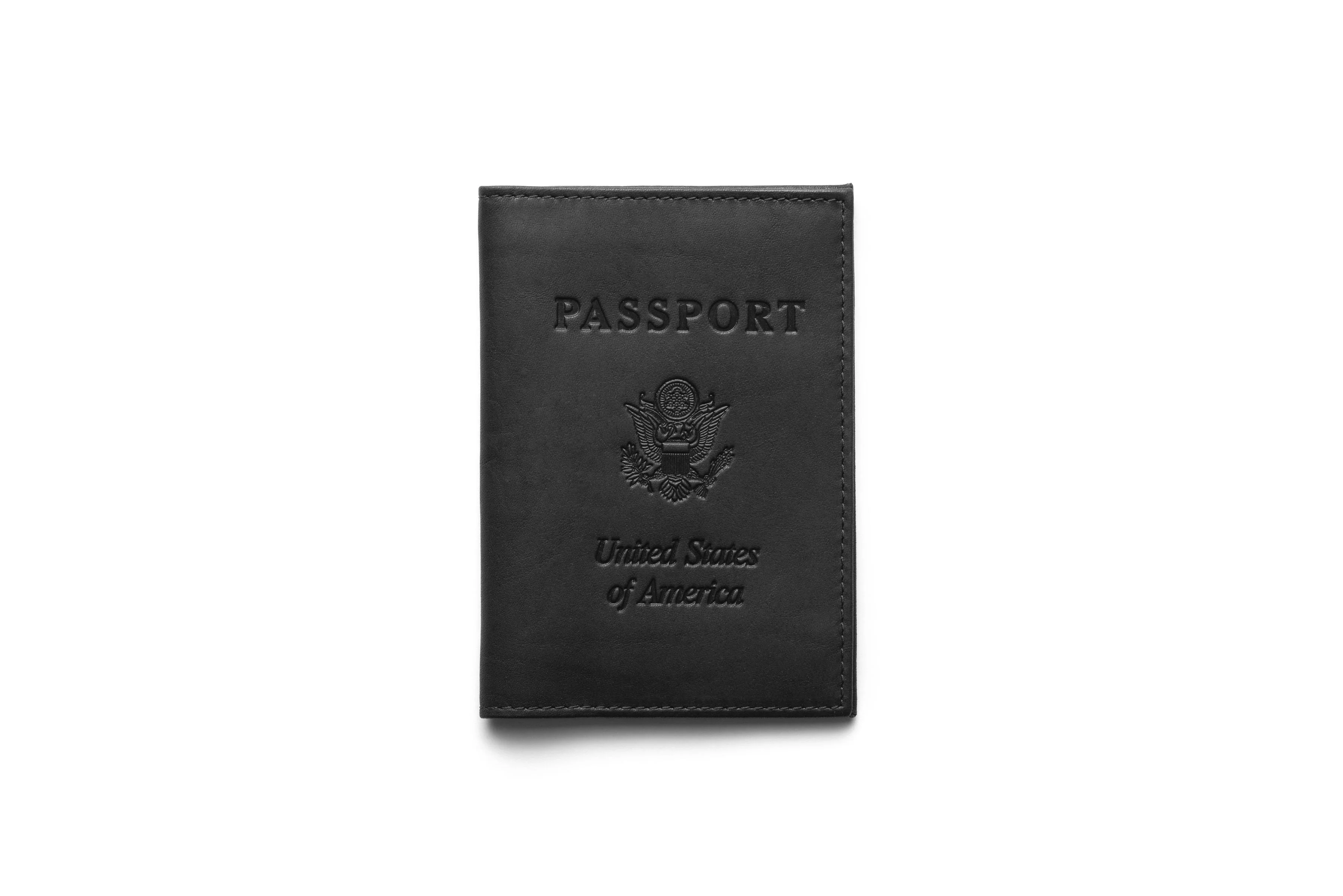 Leather Passport Book Cover In Brown Or Black - Image 2