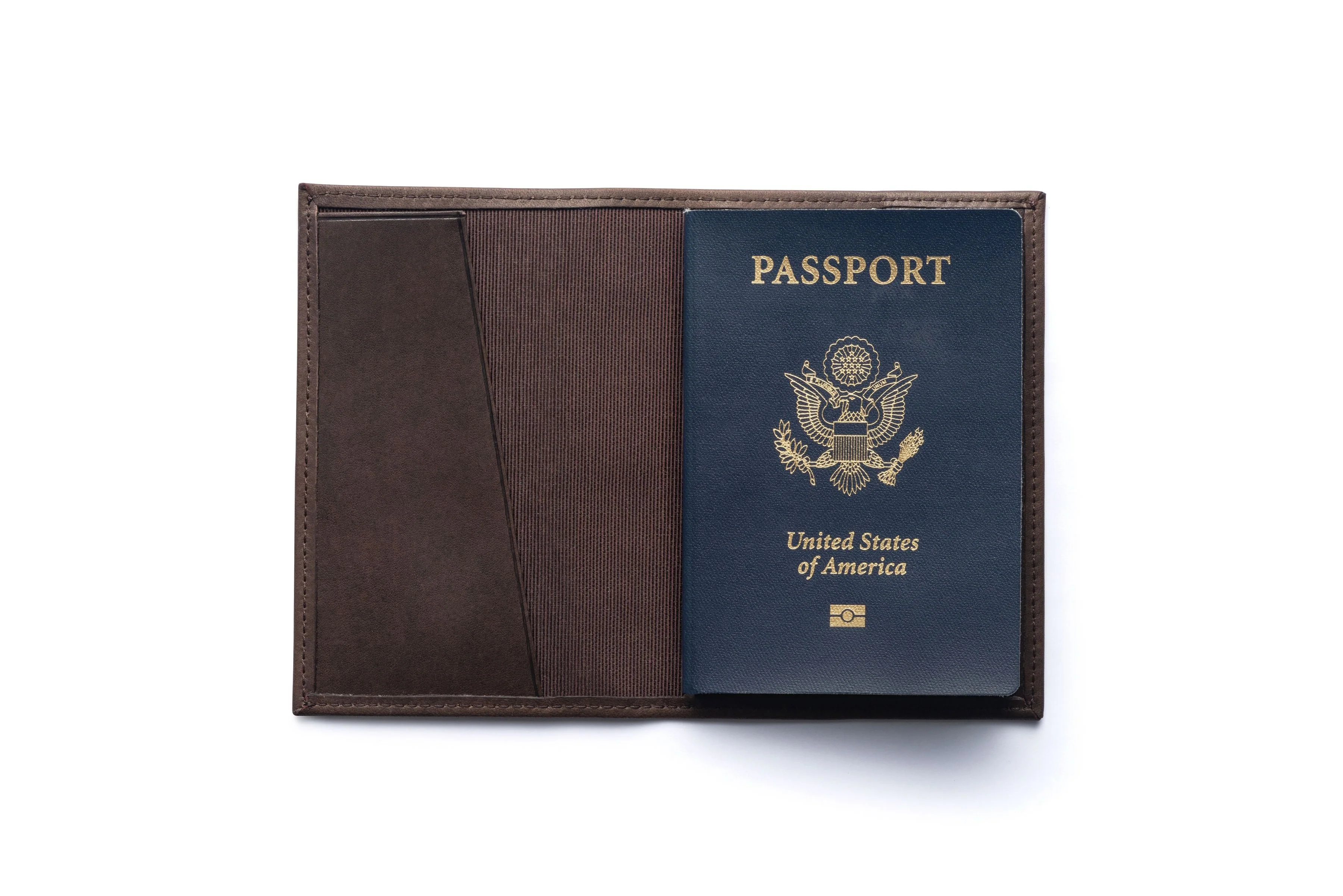 Leather Passport Book Cover In Brown Or Black - Image 6