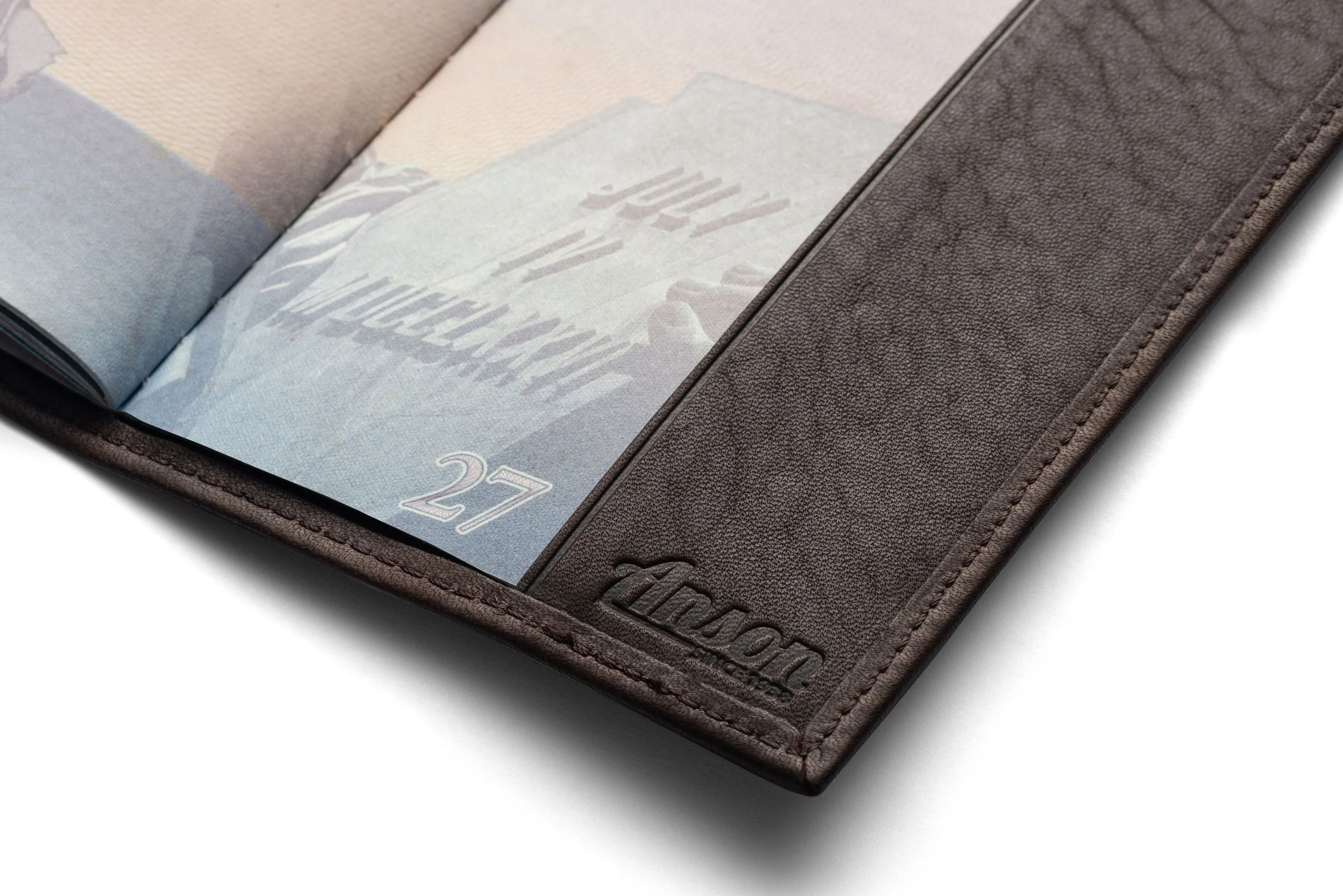 Leather Passport Book Cover In Brown Or Black - Image 8