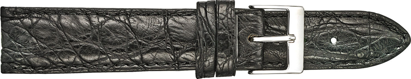 Genuine Matte Crocodile, Padded and Stitched Watch Strap  164 - Image 3