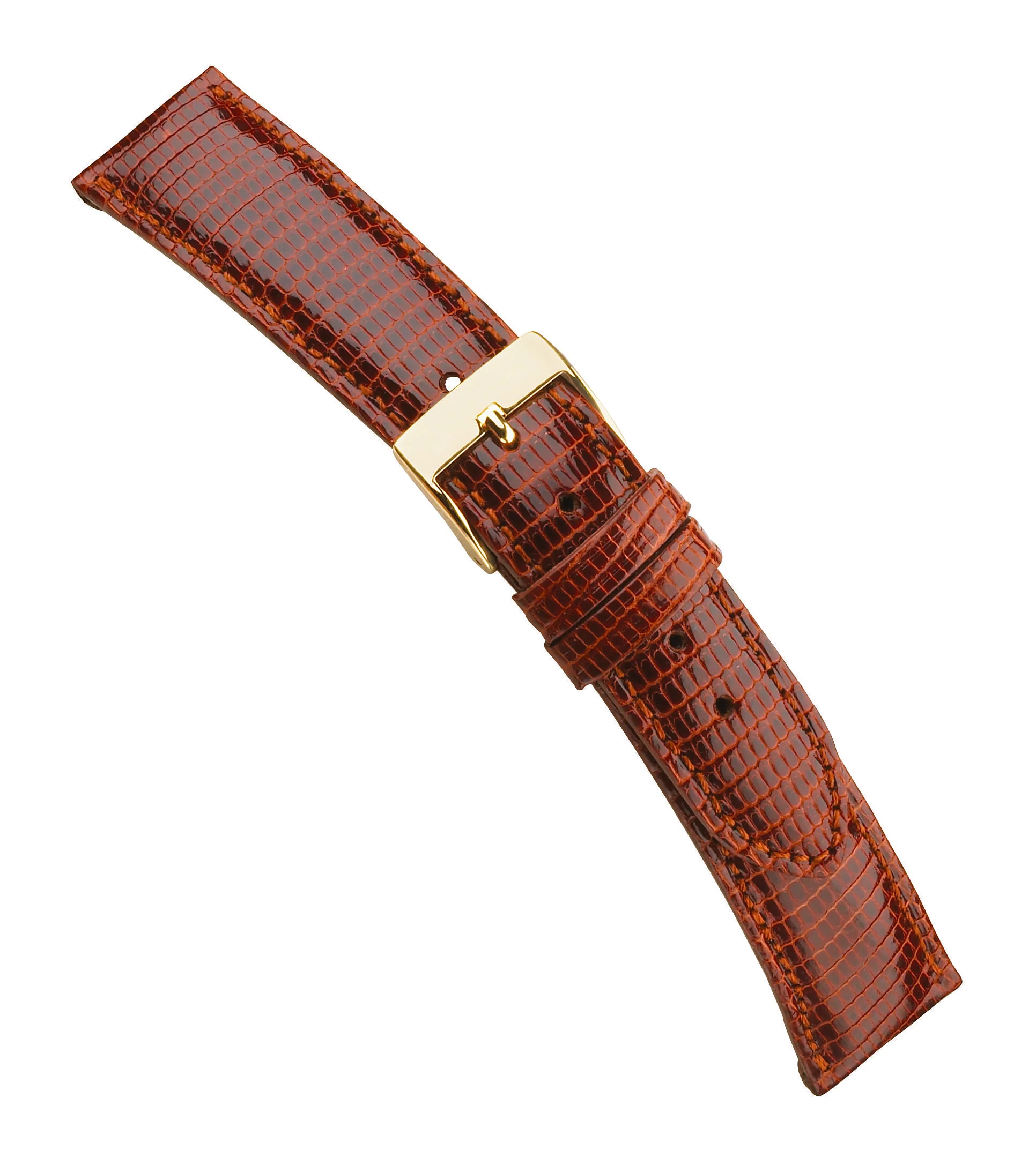 Genuine Lizard Watch Strap Padded and Stitched  177 - Image 18