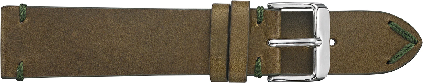 Fleurus Vintage Leather Watchband w/ Detail Stitch  302 - Image 4