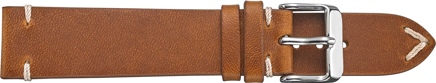 Fleurus Vintage Leather Watchband w/ Detail Stitch  352 - Image 3