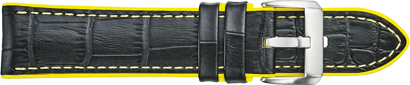 Alligator Embossed Leather Watchband with Silicone Lining  368 - Image 6