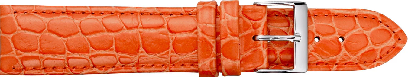 Crocodile Embossed Leather Watch Strap  371 - Image 3