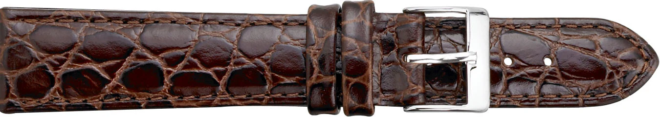 Crocodile Embossed Leather Watch Strap  371 - Image 4