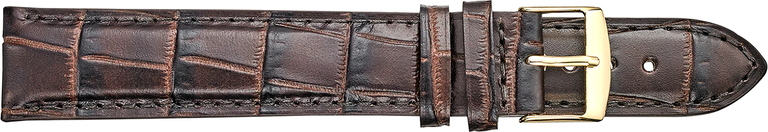 Fleurus Extra Long Alligator Embossed Leather Watchband  384XL - Image 2
