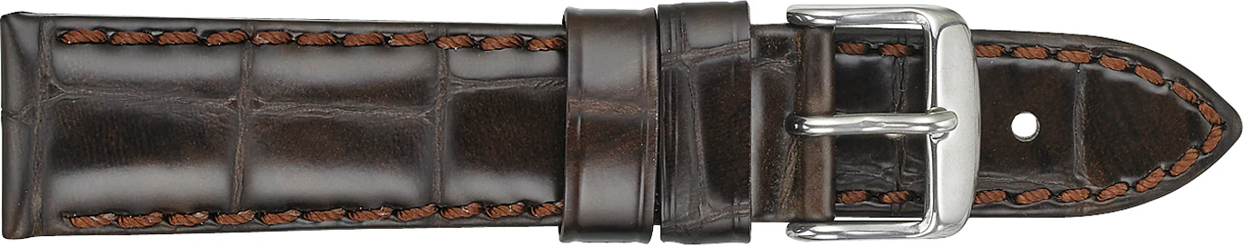 Louisiana Alligator Embossed Leather Watch Strap  424 - Image 2