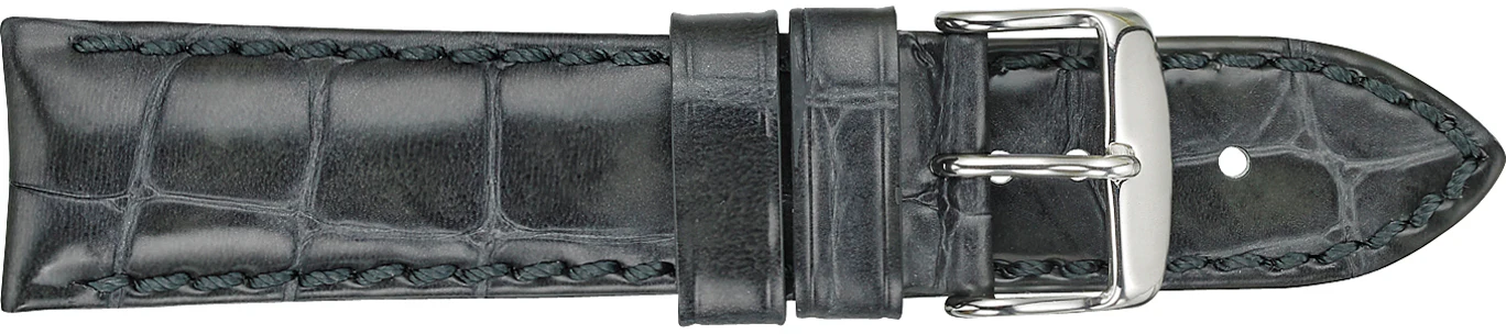 Louisiana Alligator Embossed Leather Watch Strap  424 - Image 3