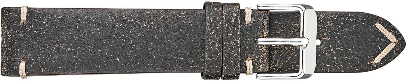 Fleurus Vintage Crust Leather Watchband with Detail Stitch  552
