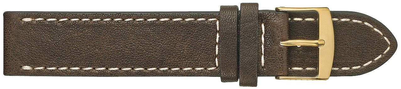 Fleurus Rustic Leather Watchband with Ecru Stitch  595 - Image 3