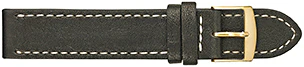 Fleurus Rustic Leather Watchband with Ecru Stitch  595 - Image 4