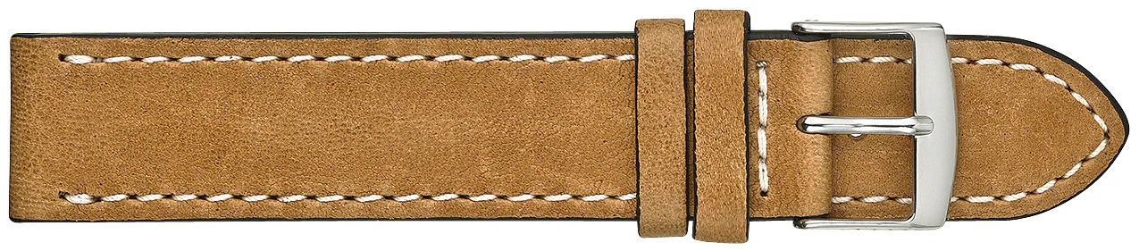 Fleurus Rustic Leather Watchband with Ecru Stitch  595 - Image 5