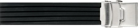 Silicone ribbed Watchband with Deployment Safety Buckle  SD13