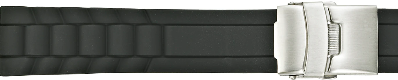 Silicone Watchband with link pattern and Deployment Safety Buckle  SD20