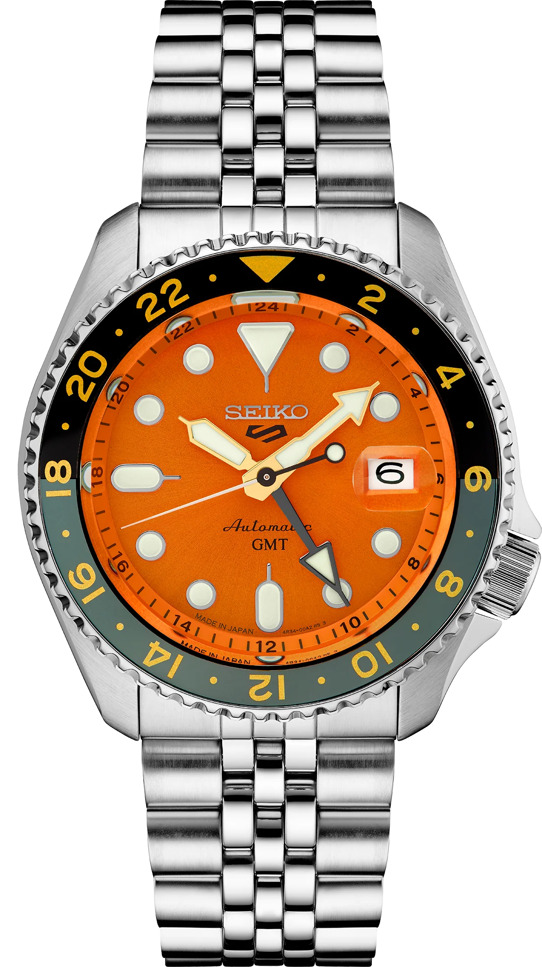 Seiko 5 Sports SKX Sports Style GMT Series Orange Dial