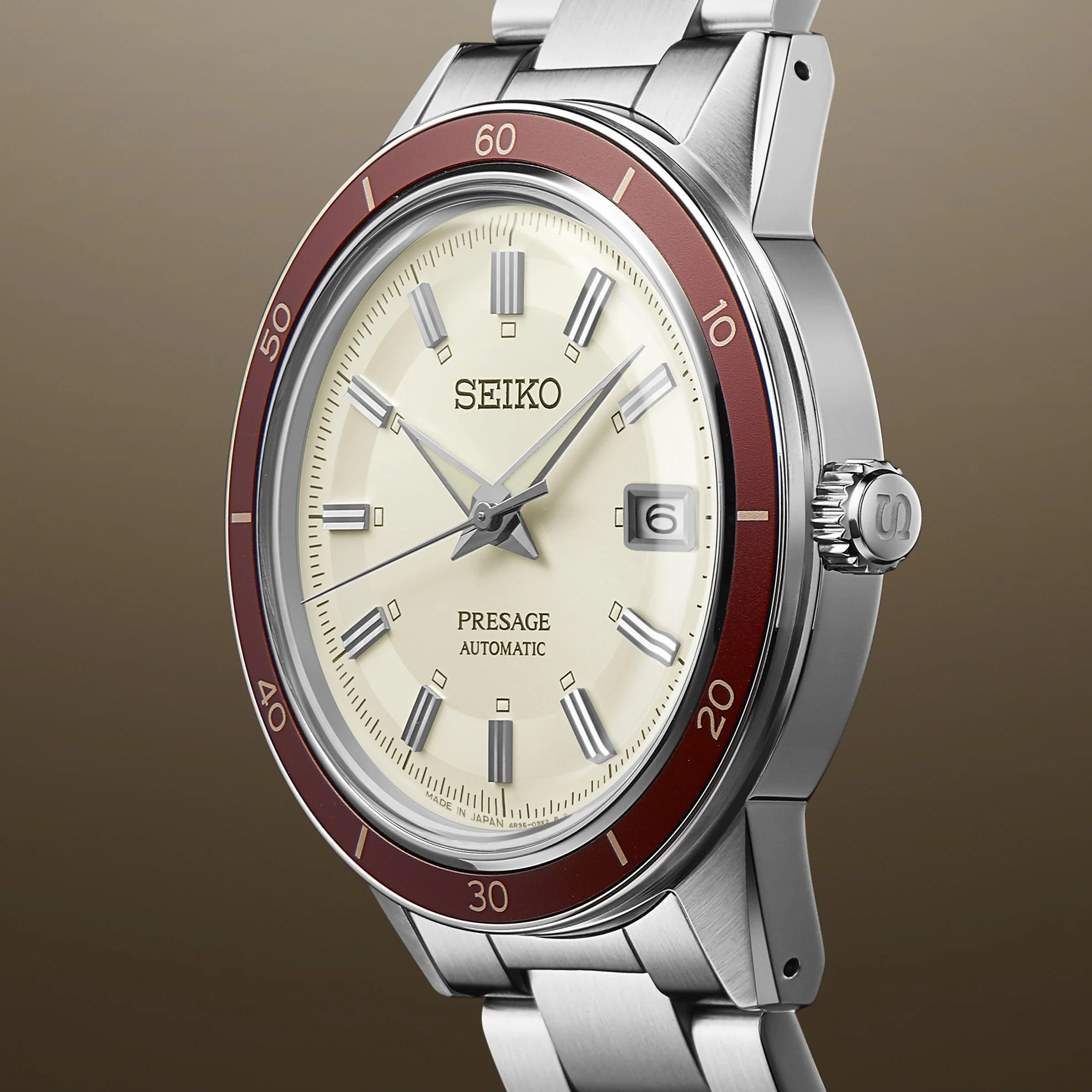 Seiko Presage Style'60s Collection Beige Sunray Dial - Image 4