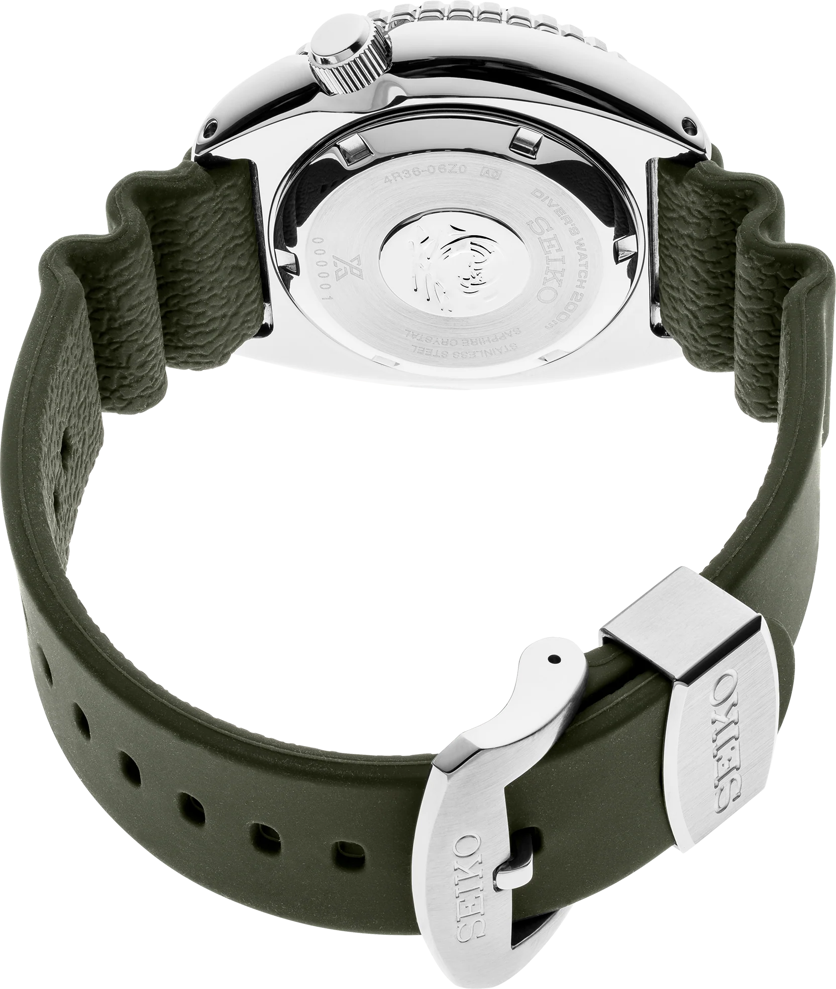 Seiko Prospex Automatic Diver Khaki Geen Textured Dial - Image 3