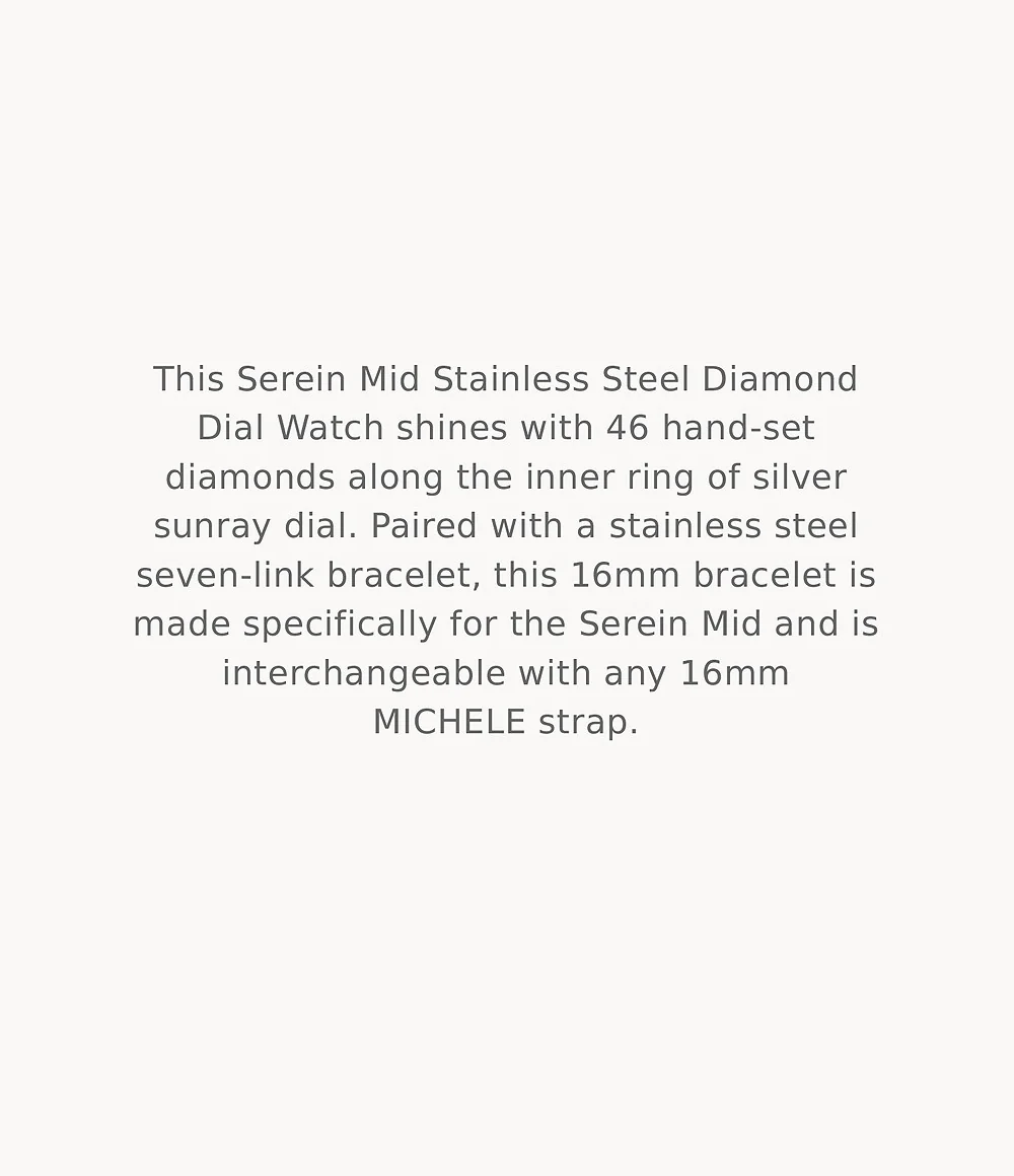 MICHELE Watches Serein Mid Diamond Sunray Dial Watch (36mm) - Image 5