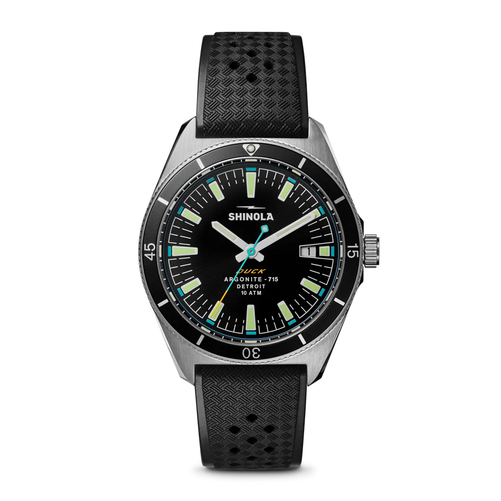 Shinola Duck Watch With Rubber Strap