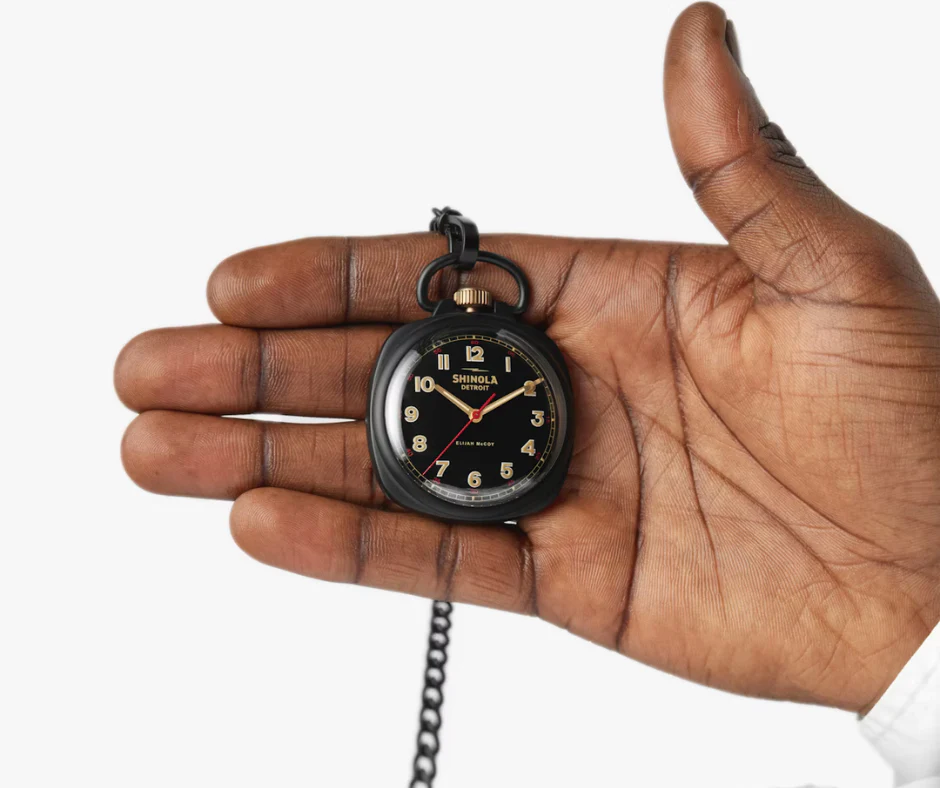 Shinola Elijah McCoy Mechanic Pocket Watch 45mm - Image 3