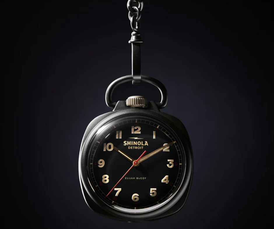 Shinola Elijah McCoy Mechanic Pocket Watch 45mm - Image 4