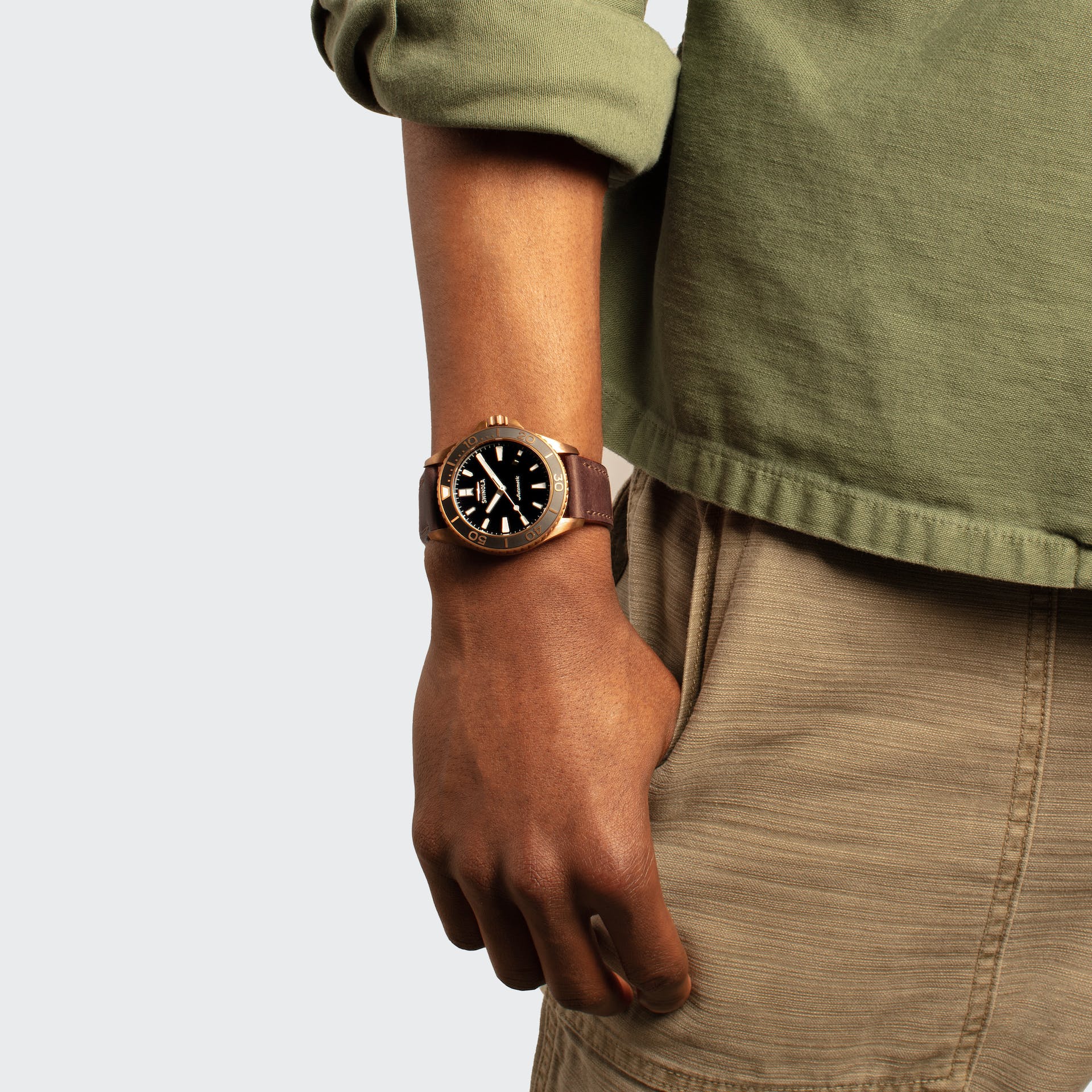 Shinola Bronze Monster Automatic Watch Gift Set (43mm) - Image 12