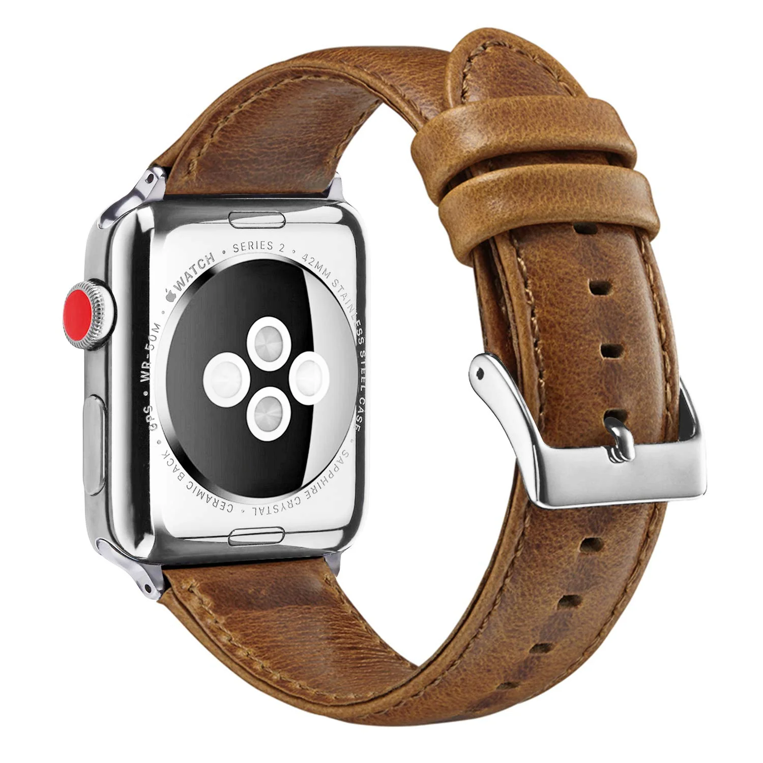 Genuine Luxury Leather Band Compatible For Use With The Apple Watch® Series 1-10 - Image 2