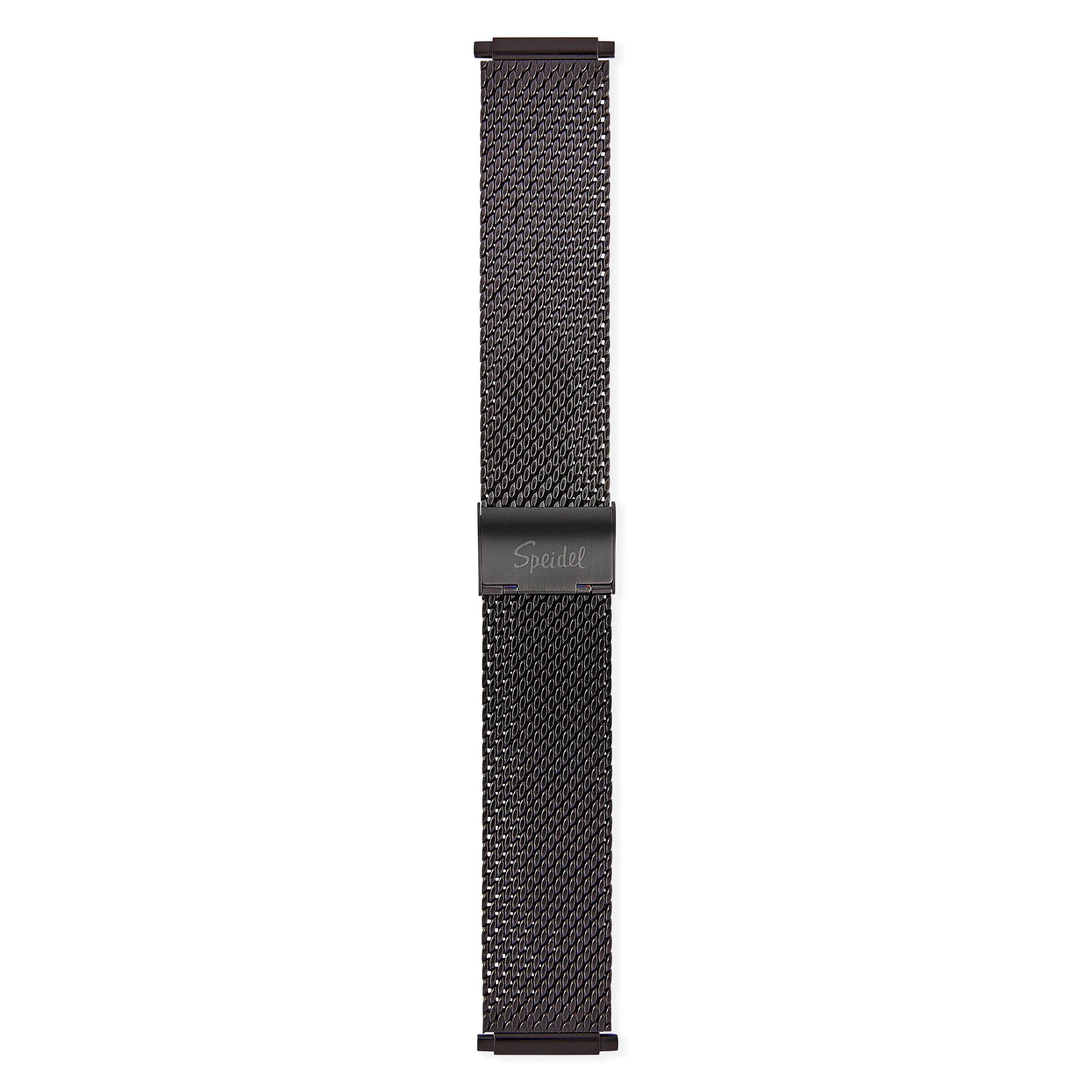 Mens 18-22MM Stainless Steel Mesh Band with Straight Adjustable End in Gold, Silver or Black - Image 5