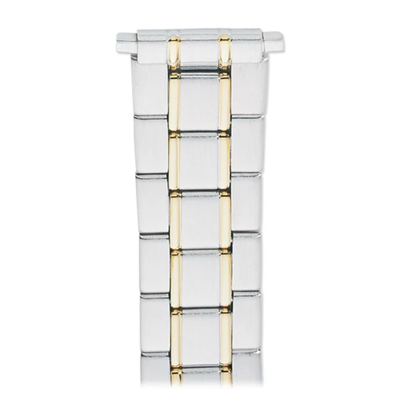 Men's Wrapped Link Straight Adjustable End with Removable Links for Sizing in Silver, Gold and Dual Tone