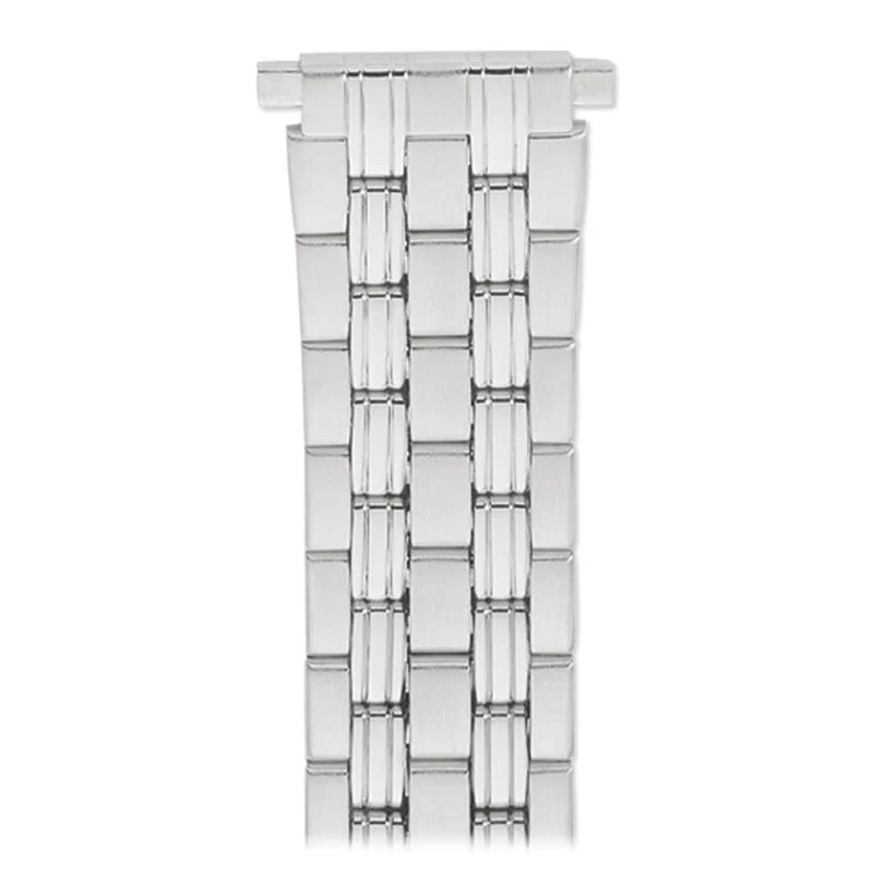 Men's 18-22MM Wrapped Link Straight Adjustable End Band with Removable Links for Sizing in Silver, Gold and Dual Tone - Image 3