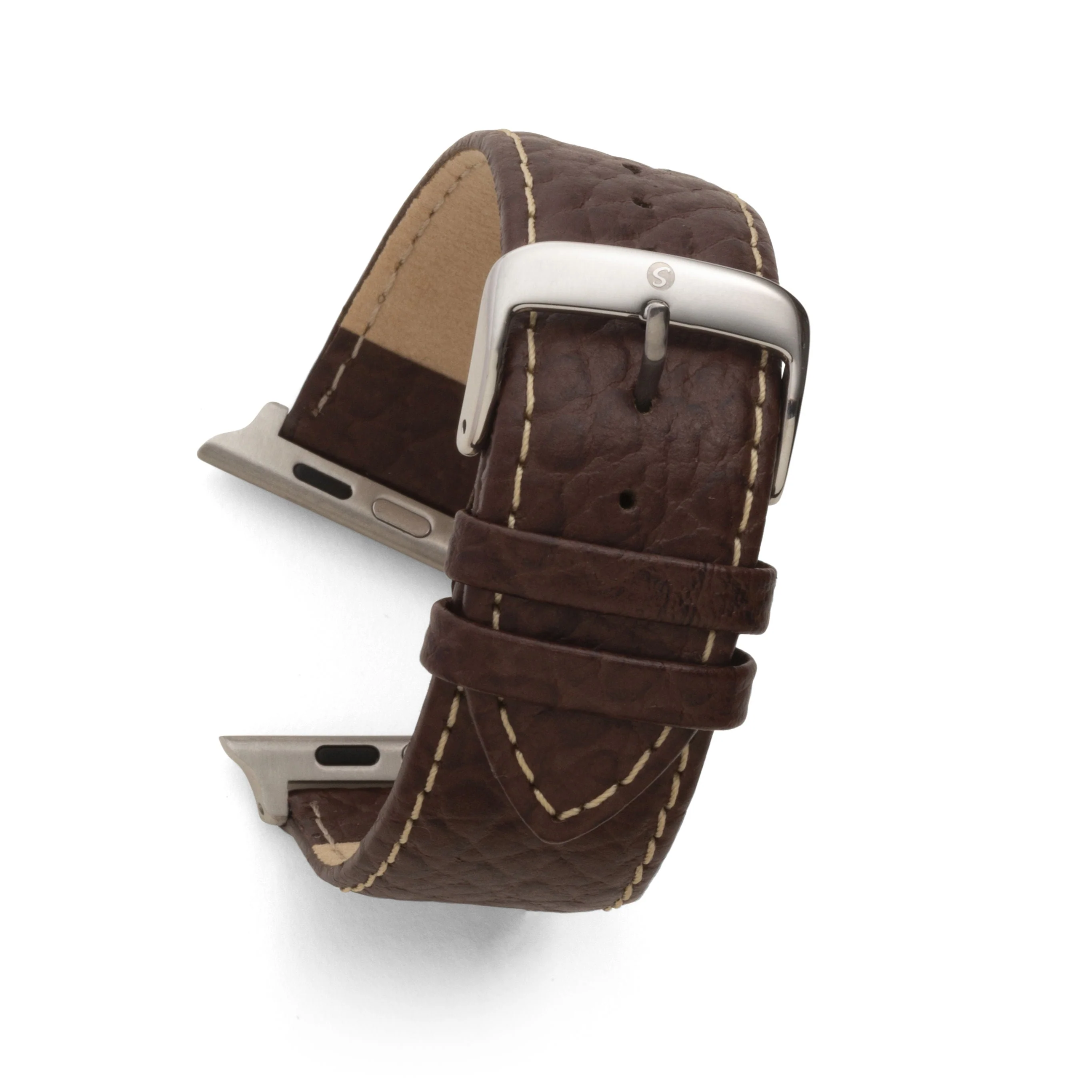 Sport Calf Skin Leather Watchband Compatible For Use With The Apple Watch® (series 1-10) - Image 4