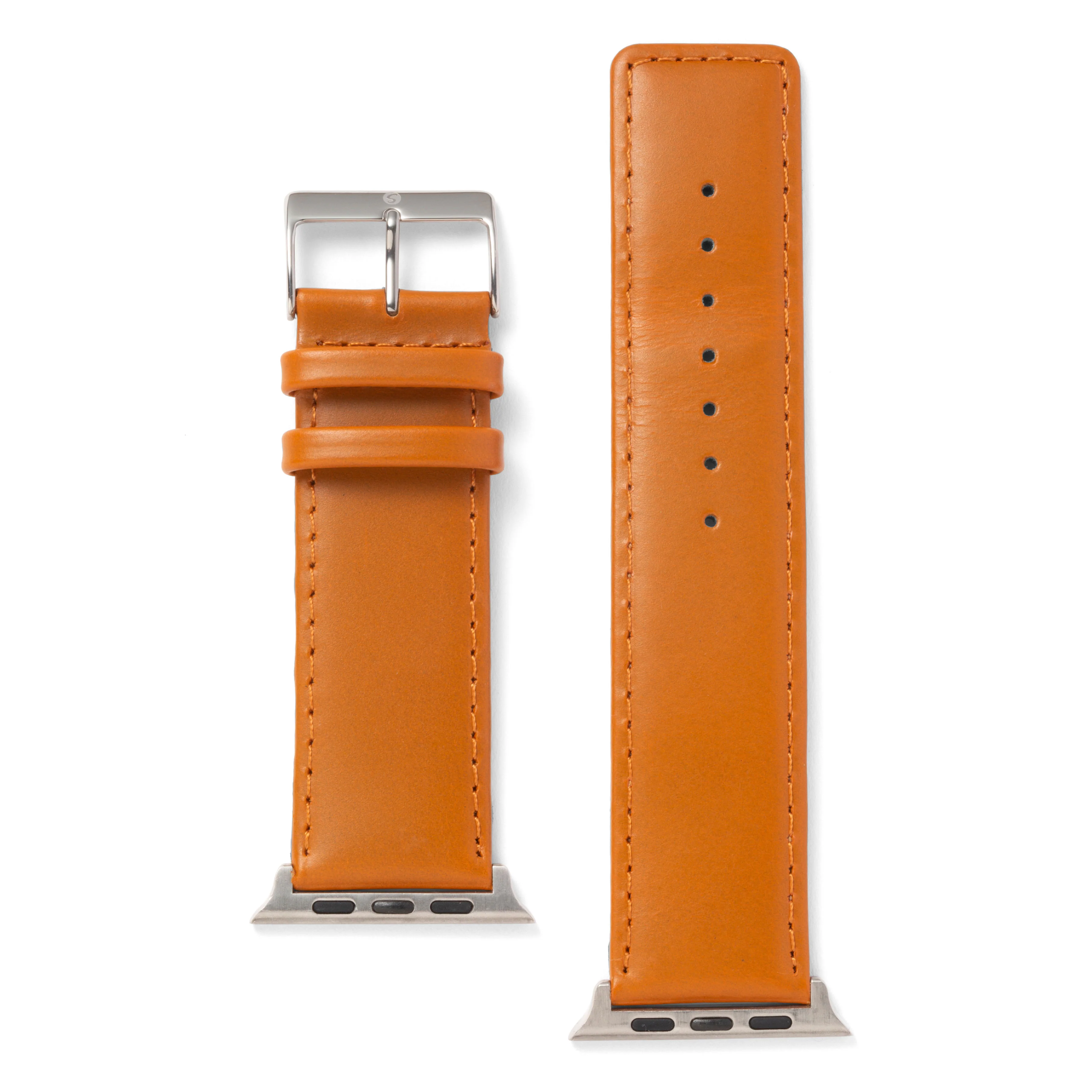Square Tip Oiled Leather Band Compatible For Use With The Apple Watch® (series 1-10)