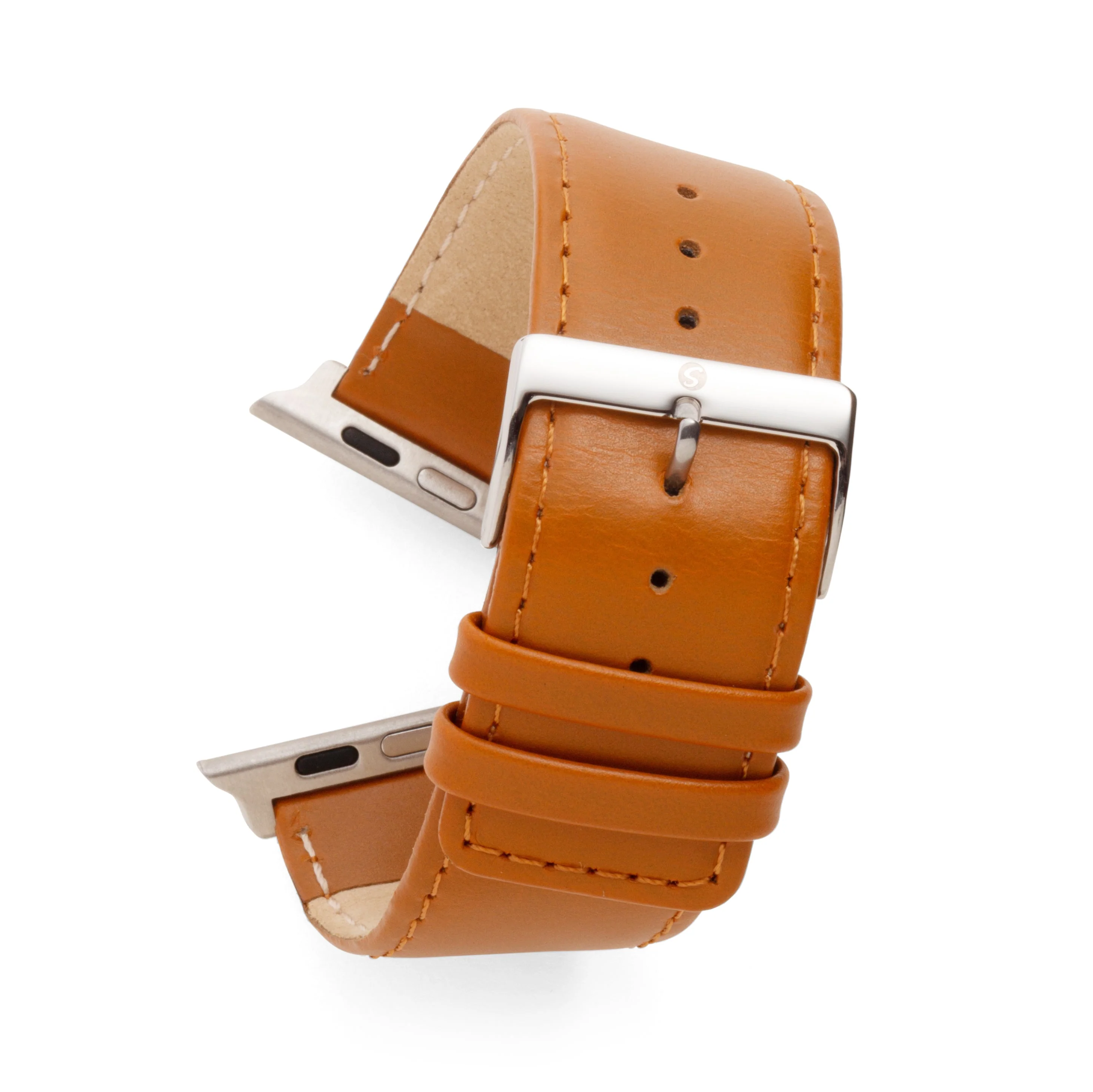 Square Tip Oiled Leather Band Compatible For Use With The Apple Watch® (series 1-10) - Image 2