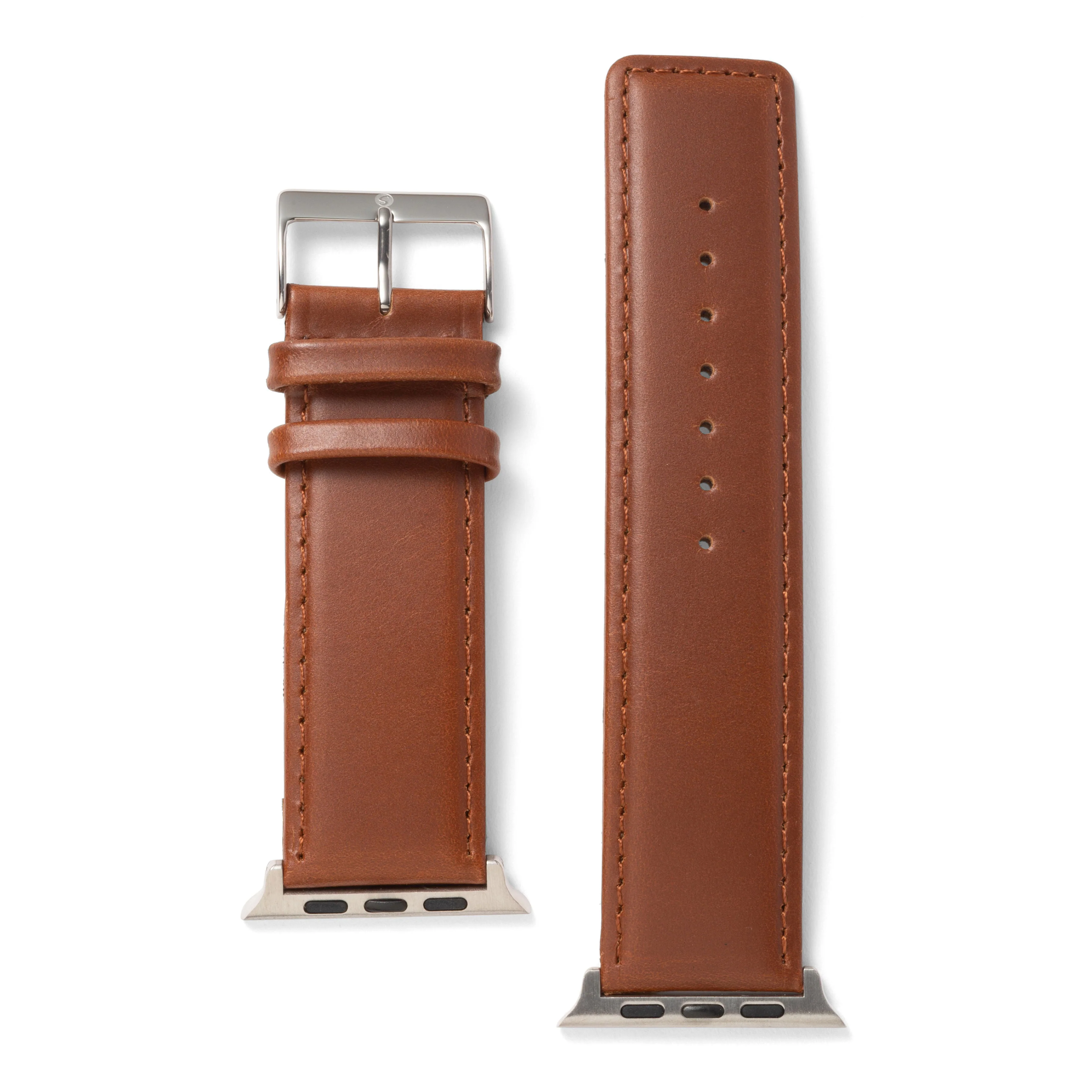 Square Tip Oiled Leather Band Compatible For Use With The Apple Watch® (series 1-10) - Image 7