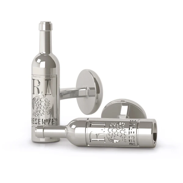 Sterling Silver Wine Bottle Cuff Links