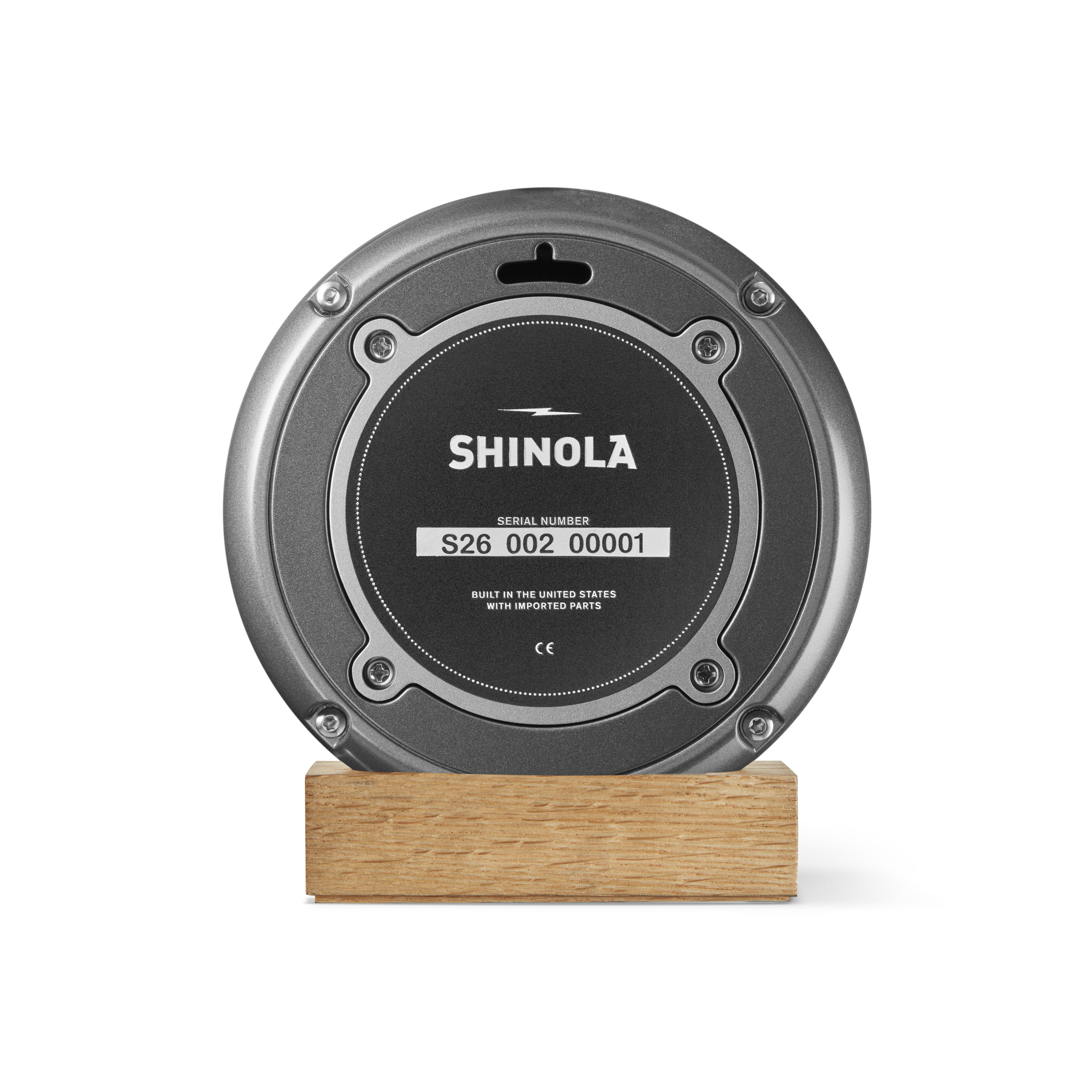 The Runwell 6" Desk Clock Gunmetal/Gray/Cream - Image 3