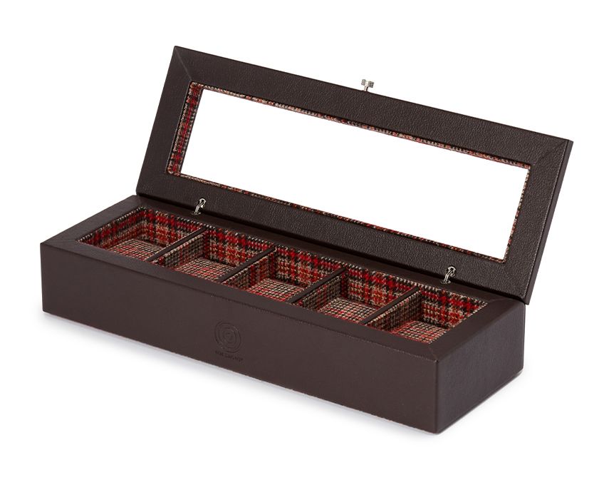 WM Brown 5 Peice Watch Box Brown - Image 2