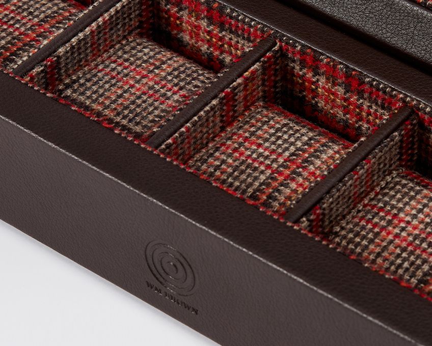 WM Brown 5 Peice Watch Box Brown - Image 6
